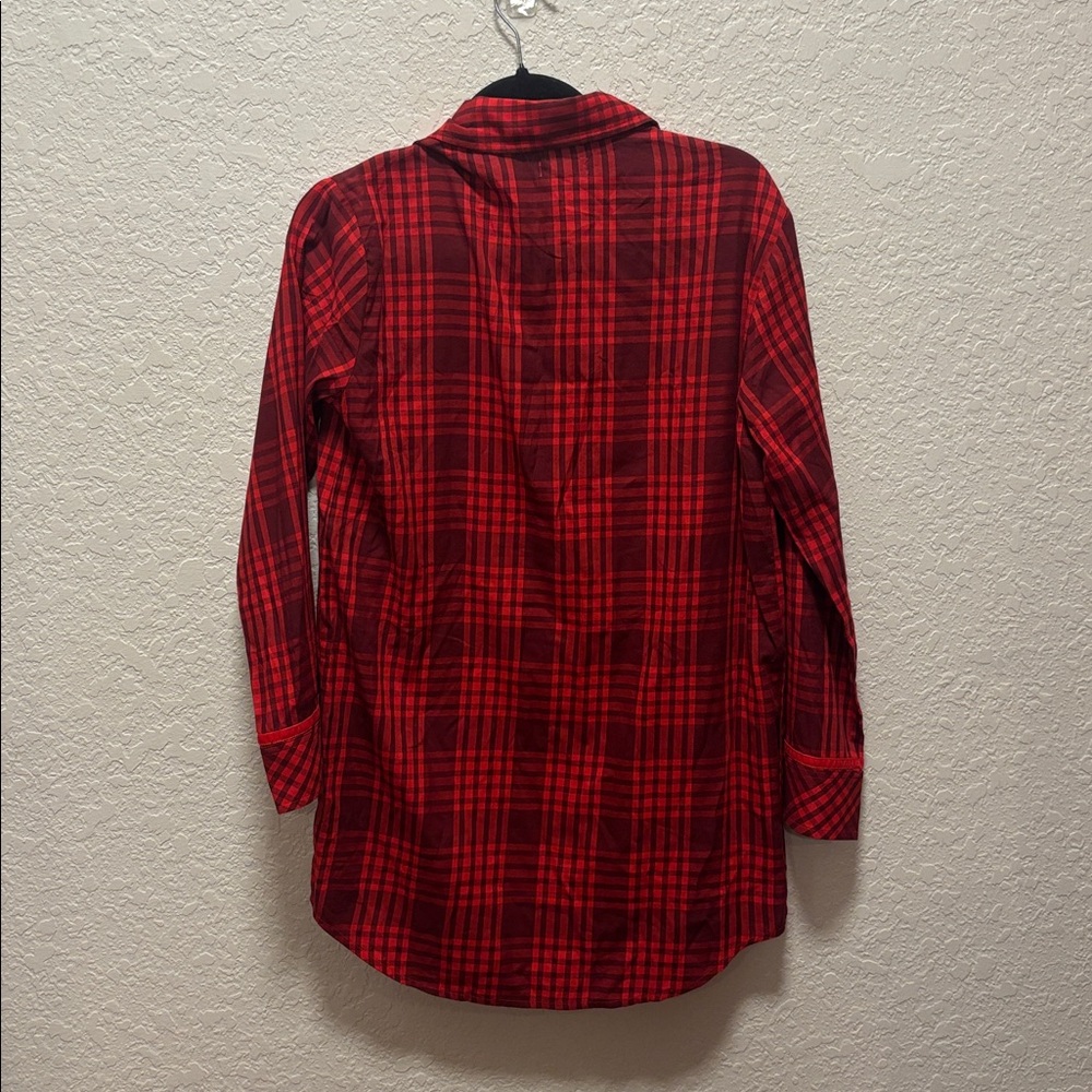 PINK Victoria's Secret Red Plaid Sleep Shirt - Picture 5 of 5